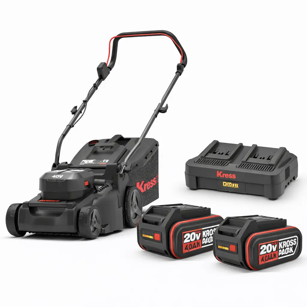 Kress KG745 2×20V Akku-Rasenmäher 37 cm KIT – inkl. Akkus & Ladegerät Kress