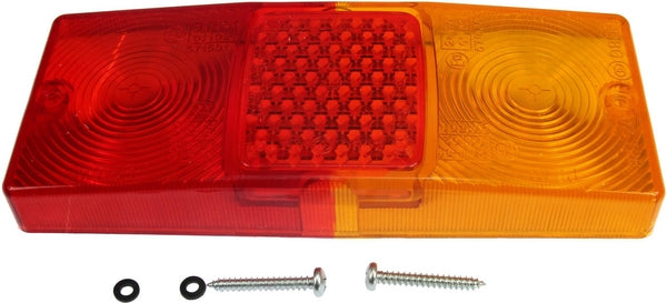 Lichtscheibe, gelb/rot hinten