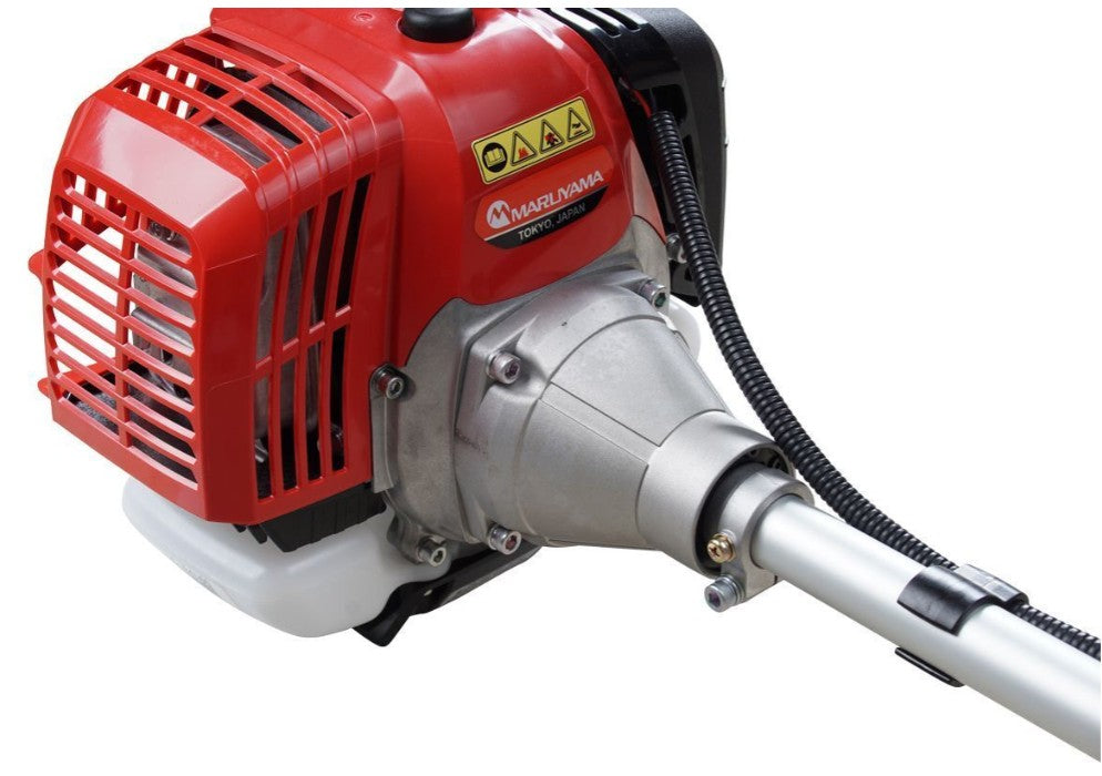 Maruyama Motorsense MX36EH 35,5 ccm mit Doppelhandgriff, Fadenkopf und Grasblatt

