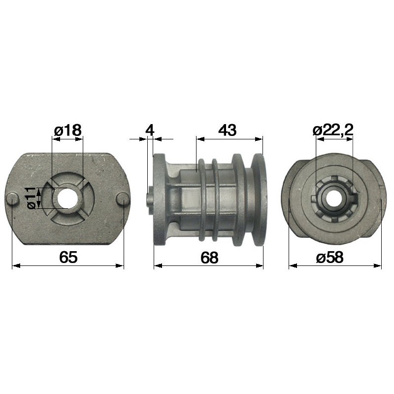 Messerhalter Ø22,2 mm – ersetzt GGP 224656070 / 1224656073