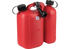 Oregon Doppelkanister 5,5 L und 3 L Rot mit Doppelkammer für Benzin und Öl
