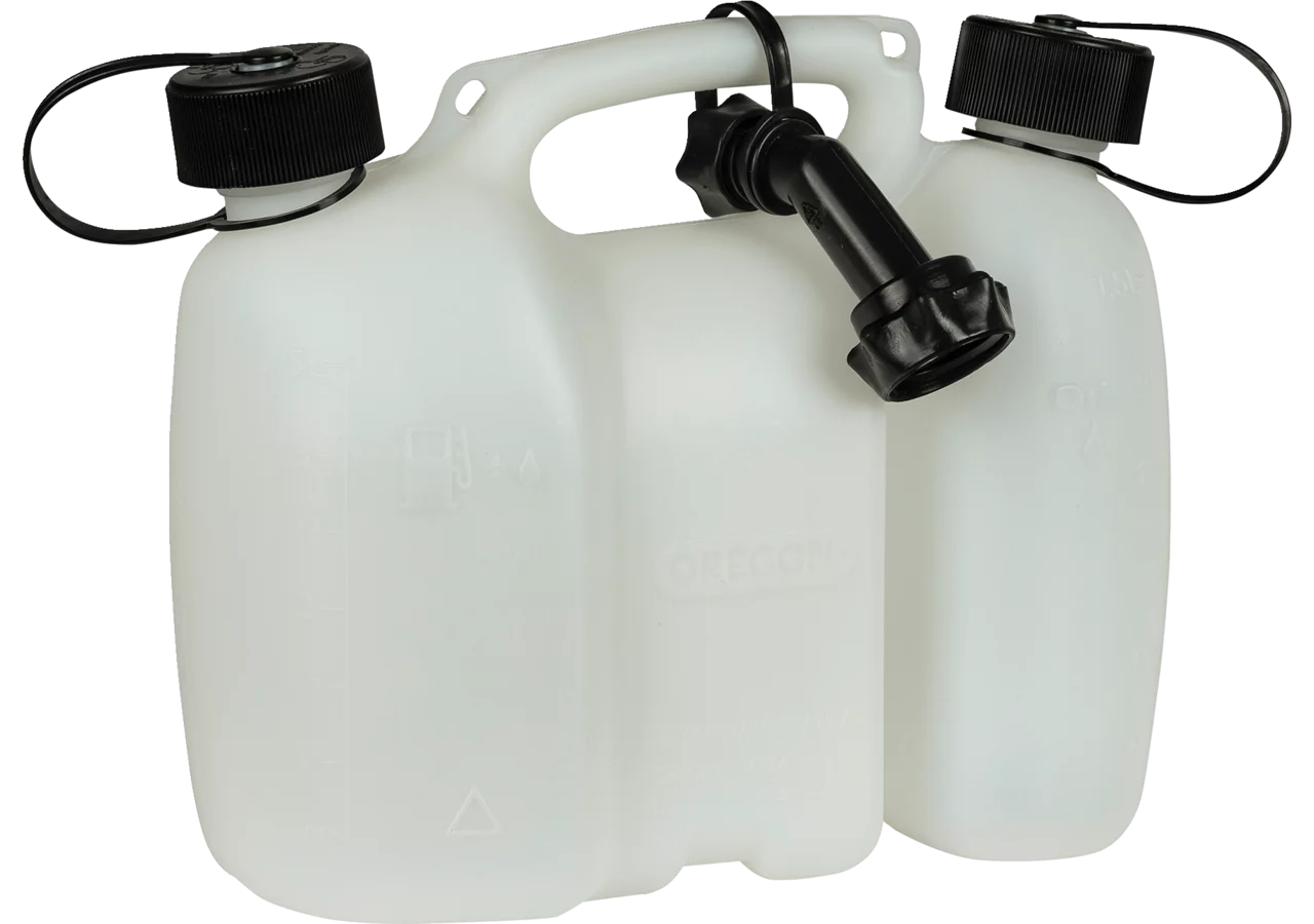 Oregon Doppelkanister Yukon 5 L und 3 L Weiß mit Doppelkammer für Benzin und Öl
