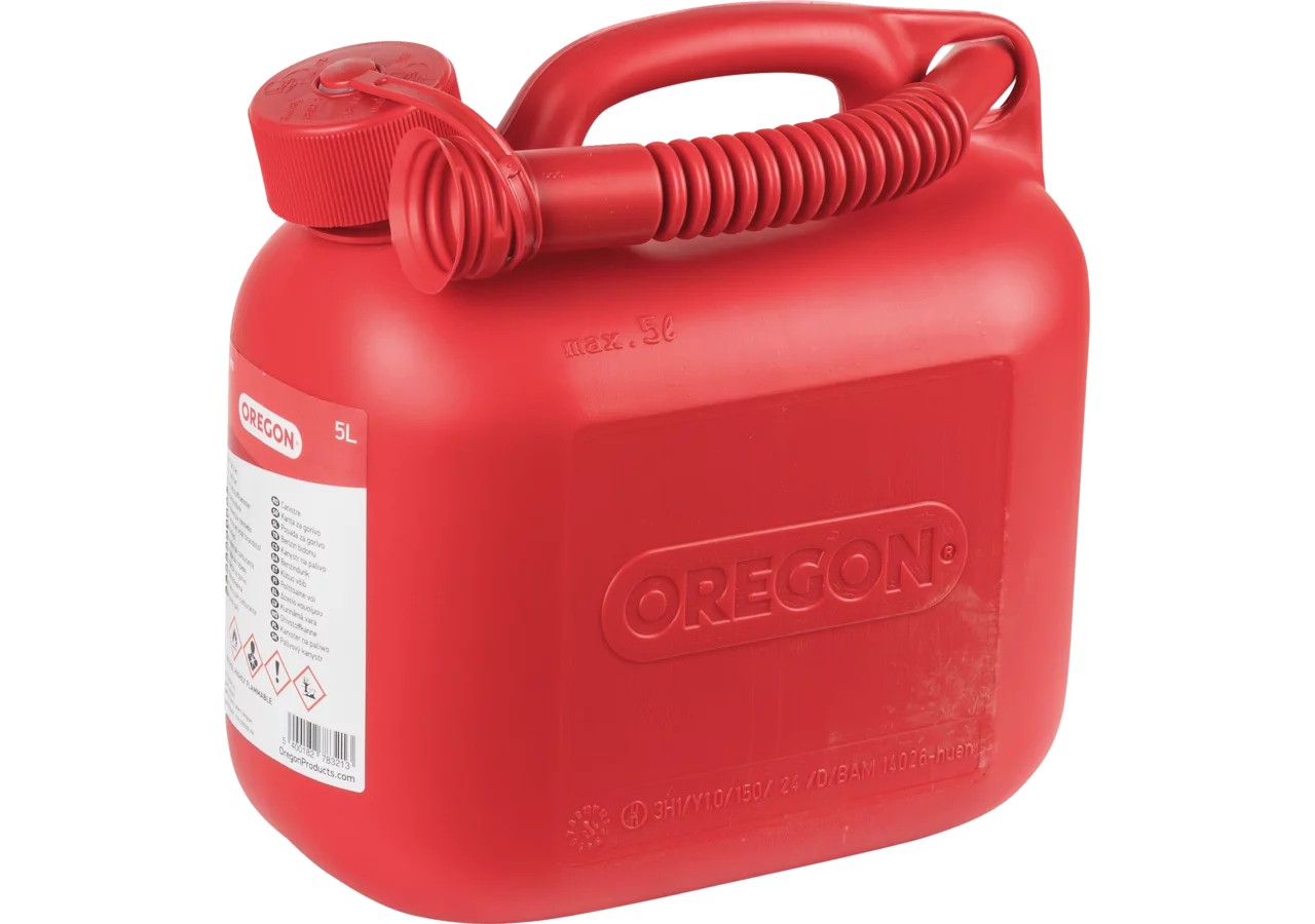 Oregon Kanister 5 L Rot aus robustem Kunststoff für Kraftstoffe
