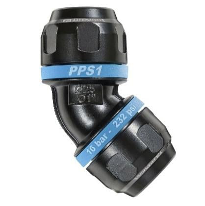 Prevost Aluminium-Winkelstück, Durchmesser 25 mm, 45°