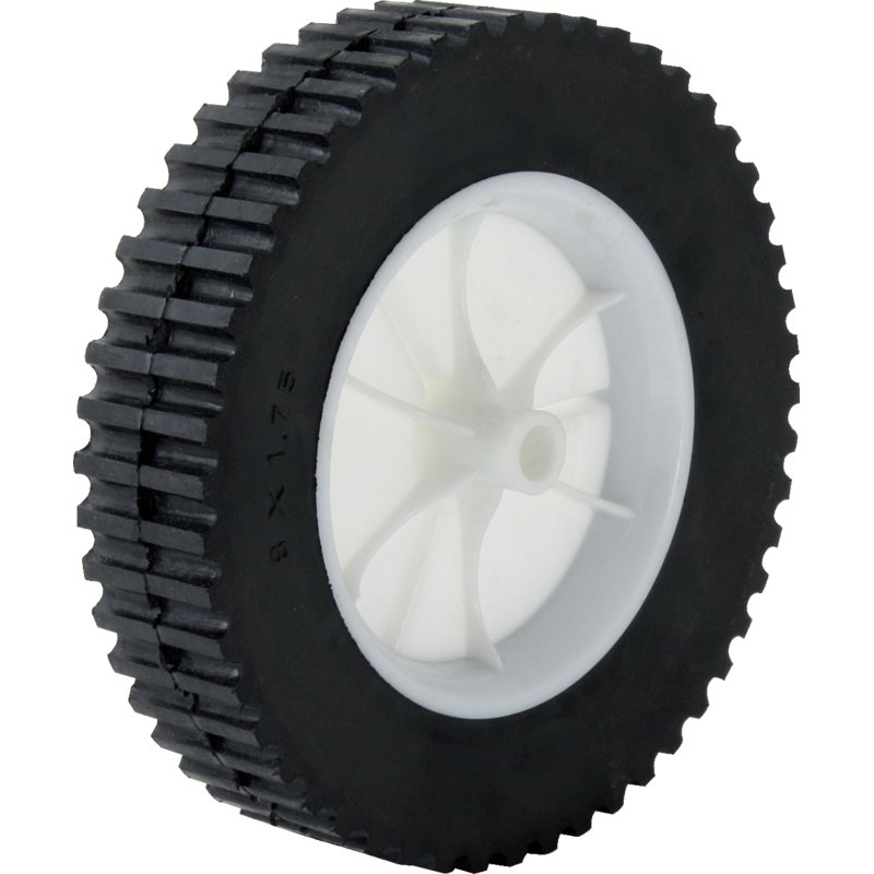 Rasenmäherrad 200 mm mit Kunststofffelge und Querprofil passend für Murray und Noma
