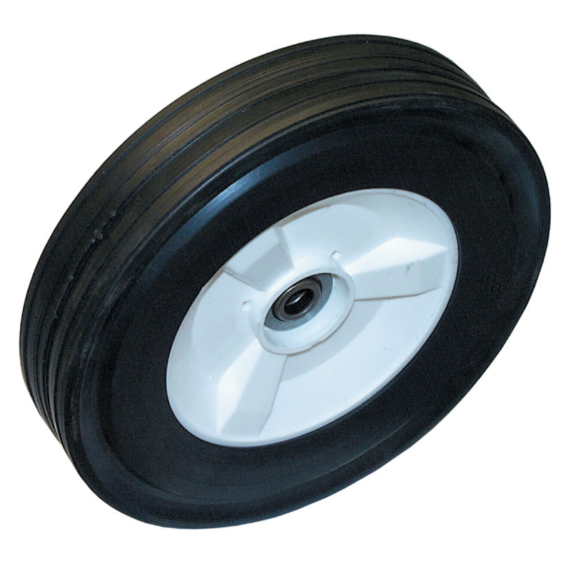 Rasenmäherrad 200 mm universal mit Kunststofffelge und Kugellager
