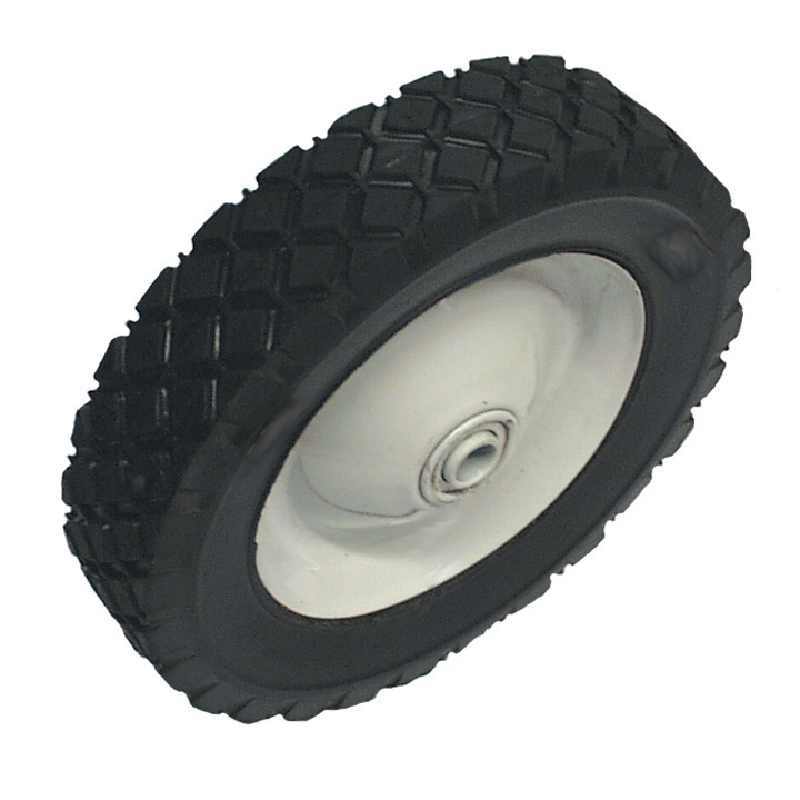 Rasenmäherrad 203 mm mit Kreuzprofil und Stahlfelge, schwere Ausführung
