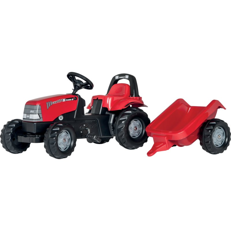 rollyKid Case CVX 1170 Trettraktor mit Anhänger – für Kinder ab 2,5 Jahren