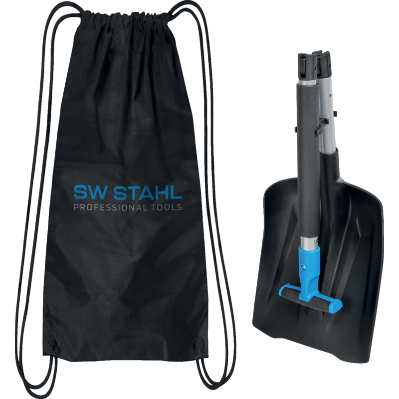 Klappbare Rescue-Schneeschaufel von SW-Stahl mit Tasche und stabilem Stahlstiel