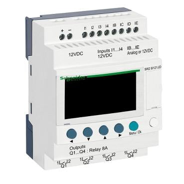 Schneider-Electric Zelio smart rel.,8I/4RO,12VDC
