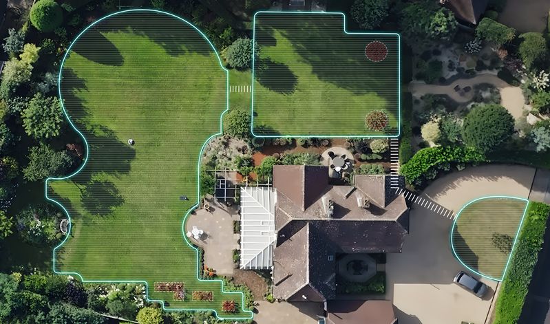 Segway Navimow i108E Mähroboter mit visueller Kartierung, KI-Assist-Mapping und App-Steuerung