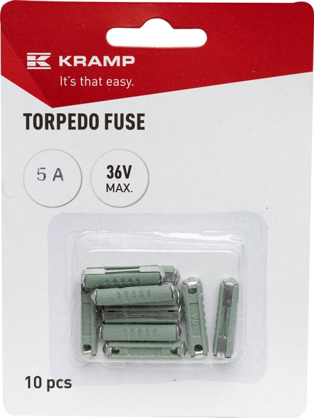Sicherung, Torpedo, 5A, Gelb, 25mm