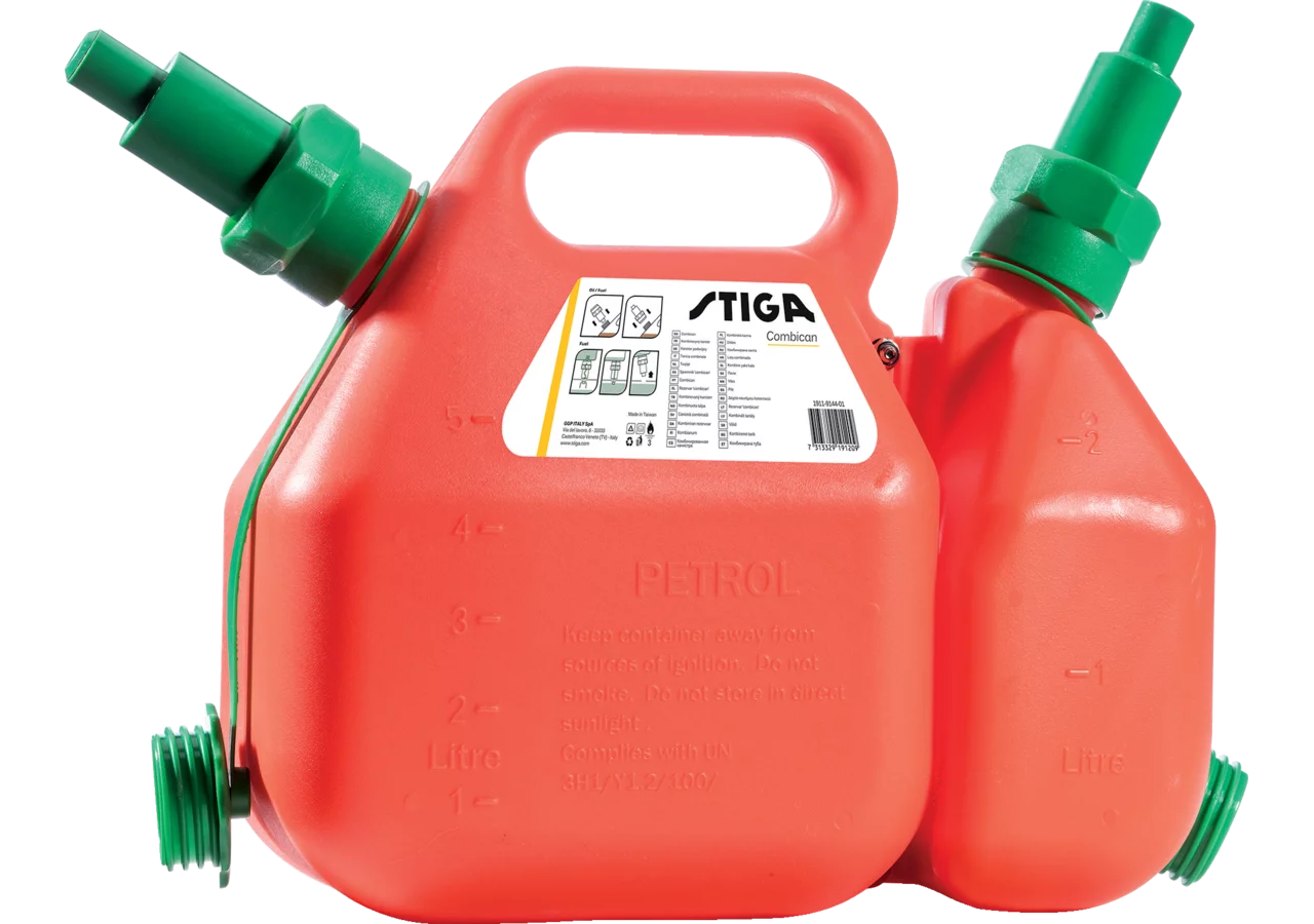 Stiga Kombi-Kanister 5 L und 2 L mit Doppelkammer für Benzin und Öl
