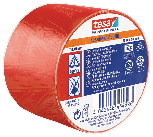 TESA Isolierband, rot, 25m x 50mm TesaFLEX®