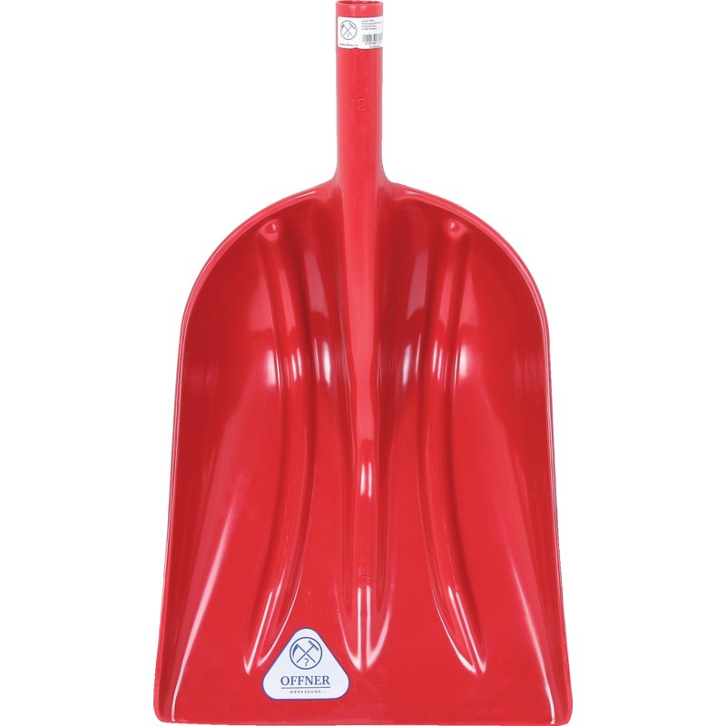 Rote Kunststoff-Universalschaufel PLASSO von Offner ohne Stiel, 50 x 34 cm
